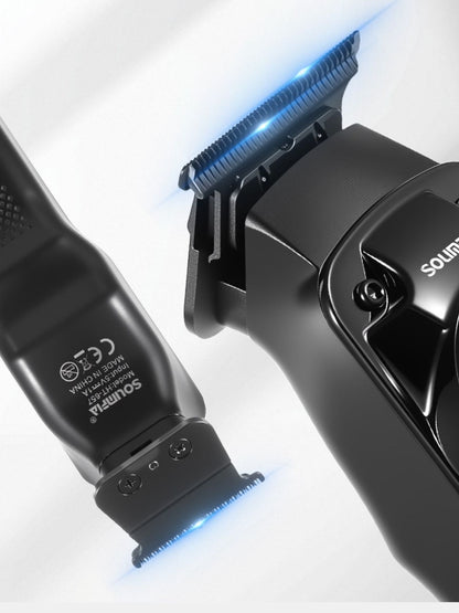 Sky blue cordless hair clipper by Trendsi, with adjustable blades and ergonomic design for easy styling at home.