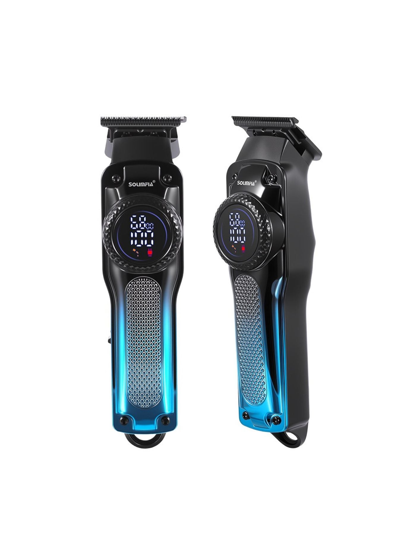Sky blue cordless hair clipper from Trendsi with ergonomic design and adjustable blades, ideal for precise grooming.