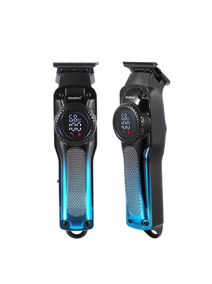 Sky blue cordless hair clipper from Trendsi with ergonomic design and adjustable blades, ideal for precise grooming.