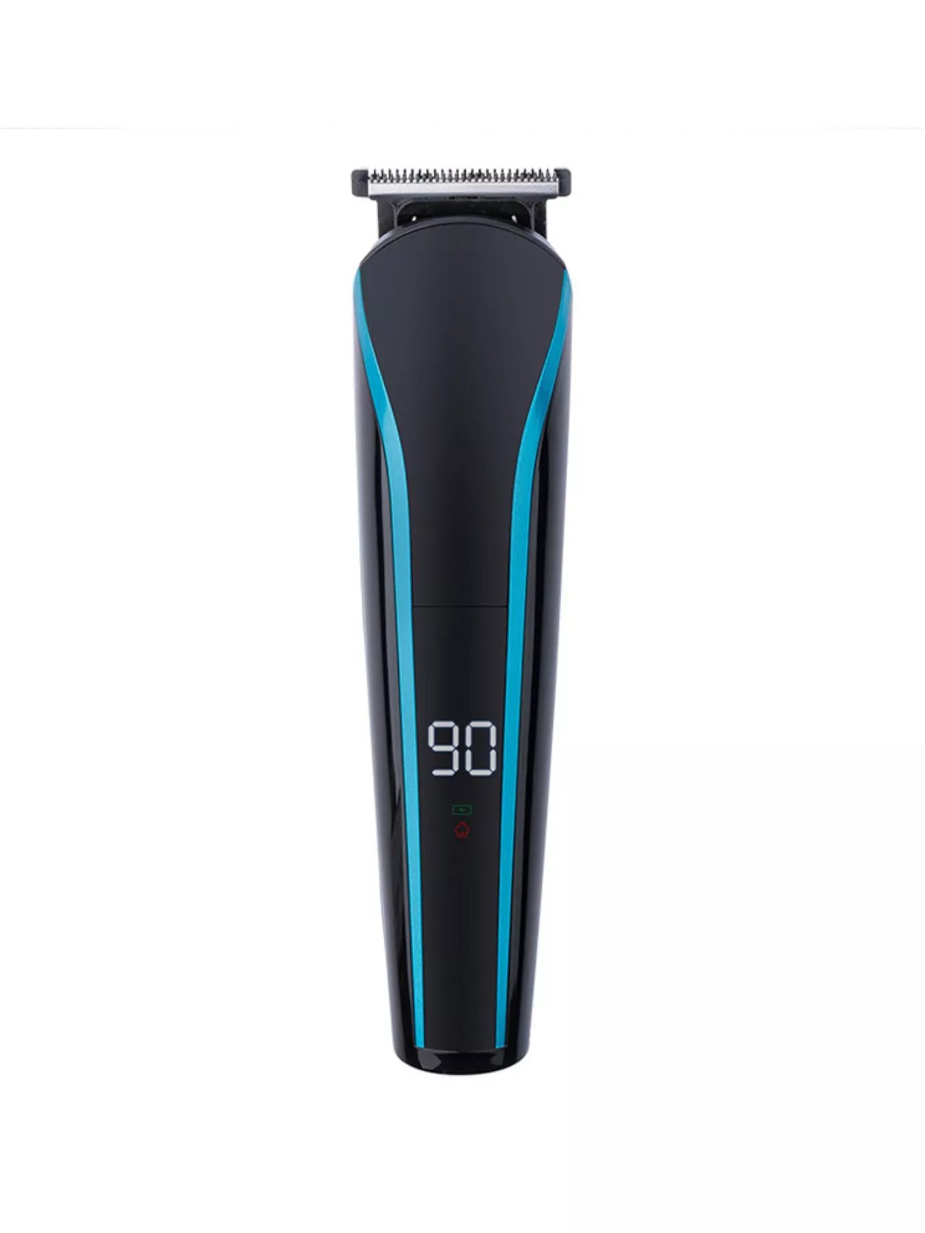 Sky blue cordless rechargeable hair clipper from Trendsi, with a sleek design and adjustable blades for easy hair cutting.