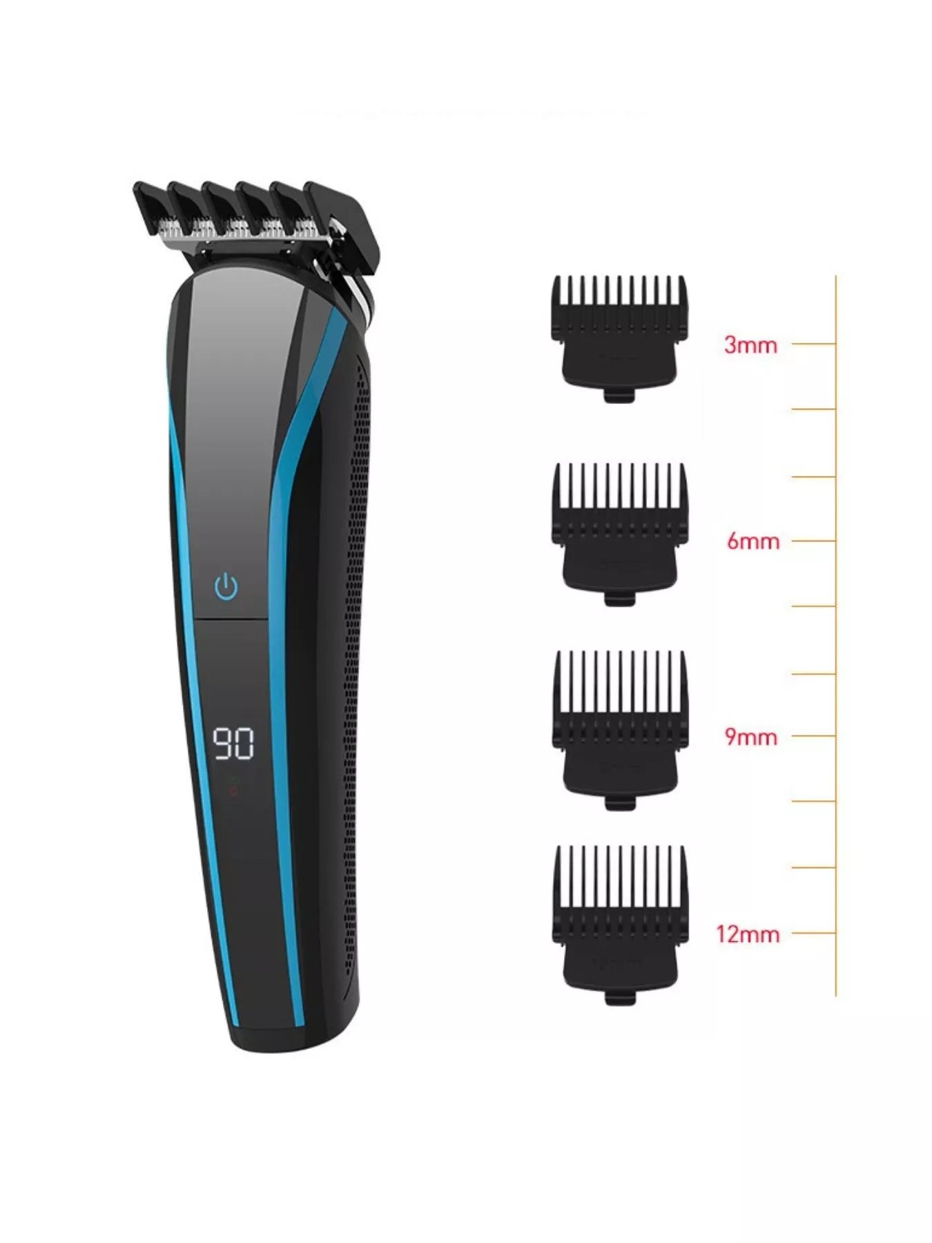 Sky-blue cordless rechargeable hair clipper by Trendsi with ergonomic design for easy, precise hair trimming.