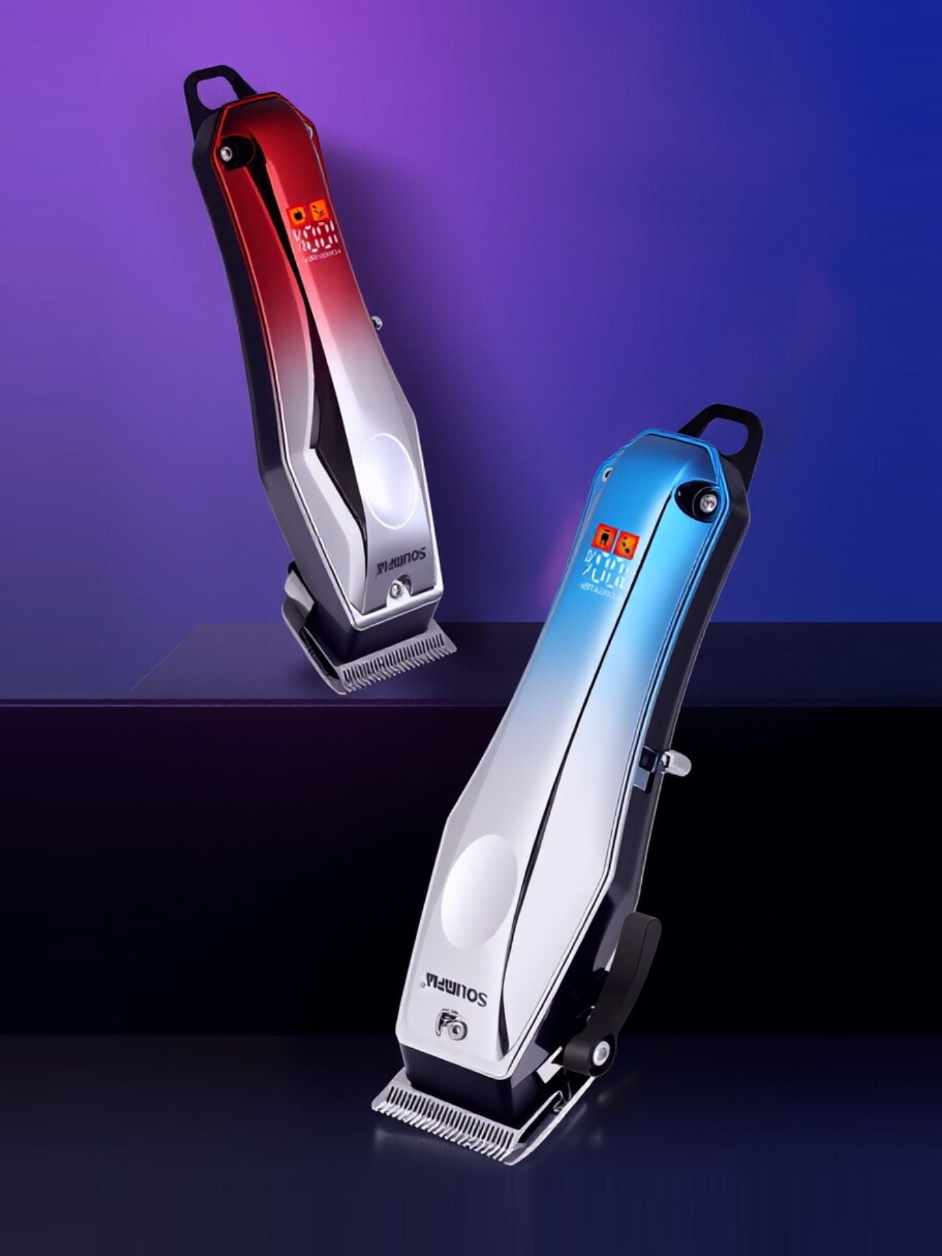 Sky blue electric hair clipper by Trendsi, featuring a sleek design and adjustable blades for precise grooming.