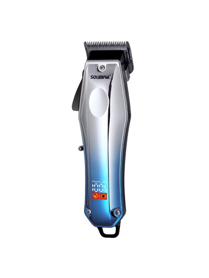 Sky blue electric hair clipper by Trendsi, featuring a sleek design suitable for precise hair trimming and styling.