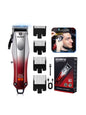 Sky blue electric hair clipper by Trendsi, with a sleek design and adjustable blades for precise hair cutting.