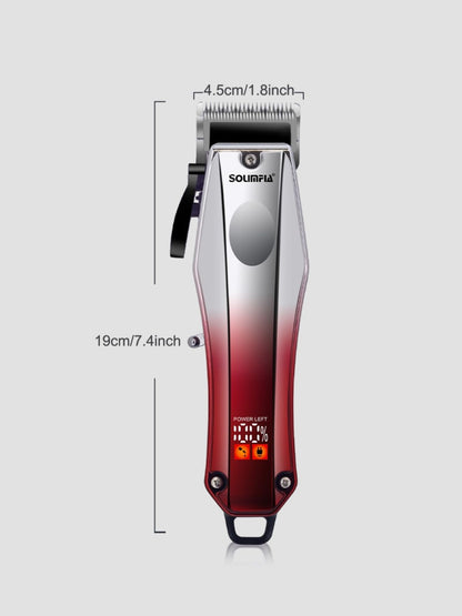 Sky blue electric hair clipper by Trendsi with adjustable blades, suitable for precise hair trimming and grooming.