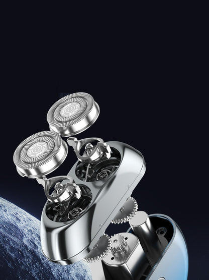 Sky blue portable mini electric shaver by Trendsi with compact design and a comfortable grip, ideal for travel grooming.