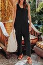 Sky blue double take sleeveless straight jumpsuit by Trendsi, full size, featuring a sleek, fitted design and wide leg style.