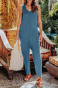 Sky blue sleeveless straight jumpsuit by Trendsi, featuring a full-size, sleek design with a fitted, stylish silhouette.