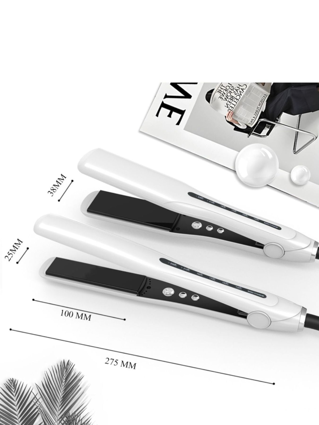 Trendsi fast heating hair straightener with North American plug, sleek design, and ceramic plates for smooth, straight hair.