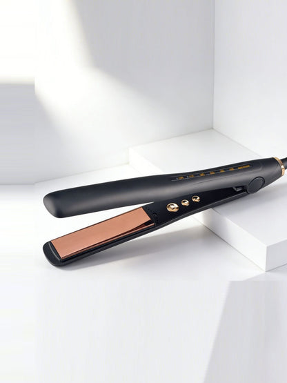 Trendsi fast heating hair straightener with North American plug, sleek black design, and ceramic plates for smooth styling.