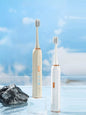 Trendsi smart electric toothbrush with tan handle and multiple brushing modes, designed for effective dental cleaning.