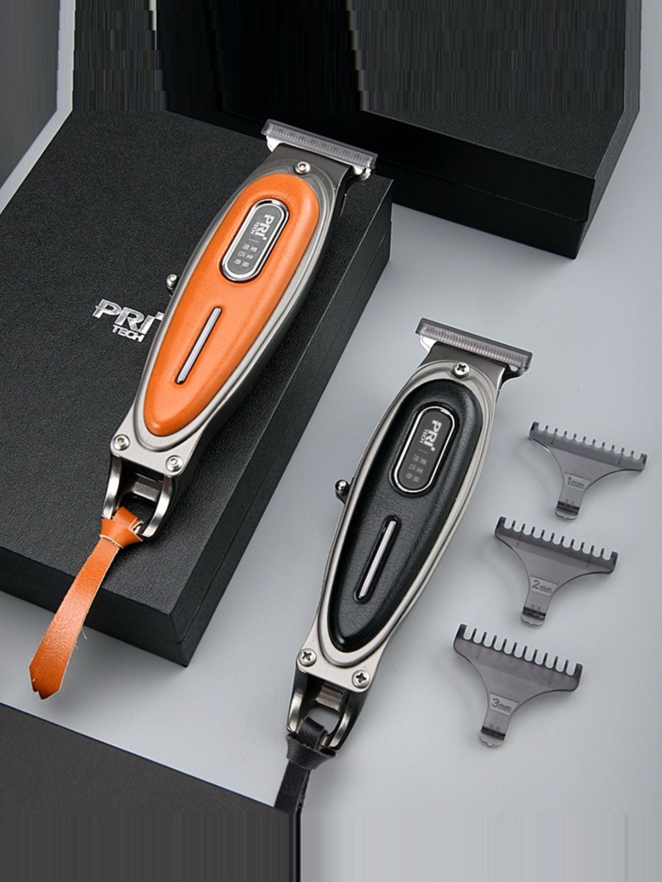 Cordless hair clipper with LED display by Trendsi, showing adjustable blades and ergonomic design for precise grooming.