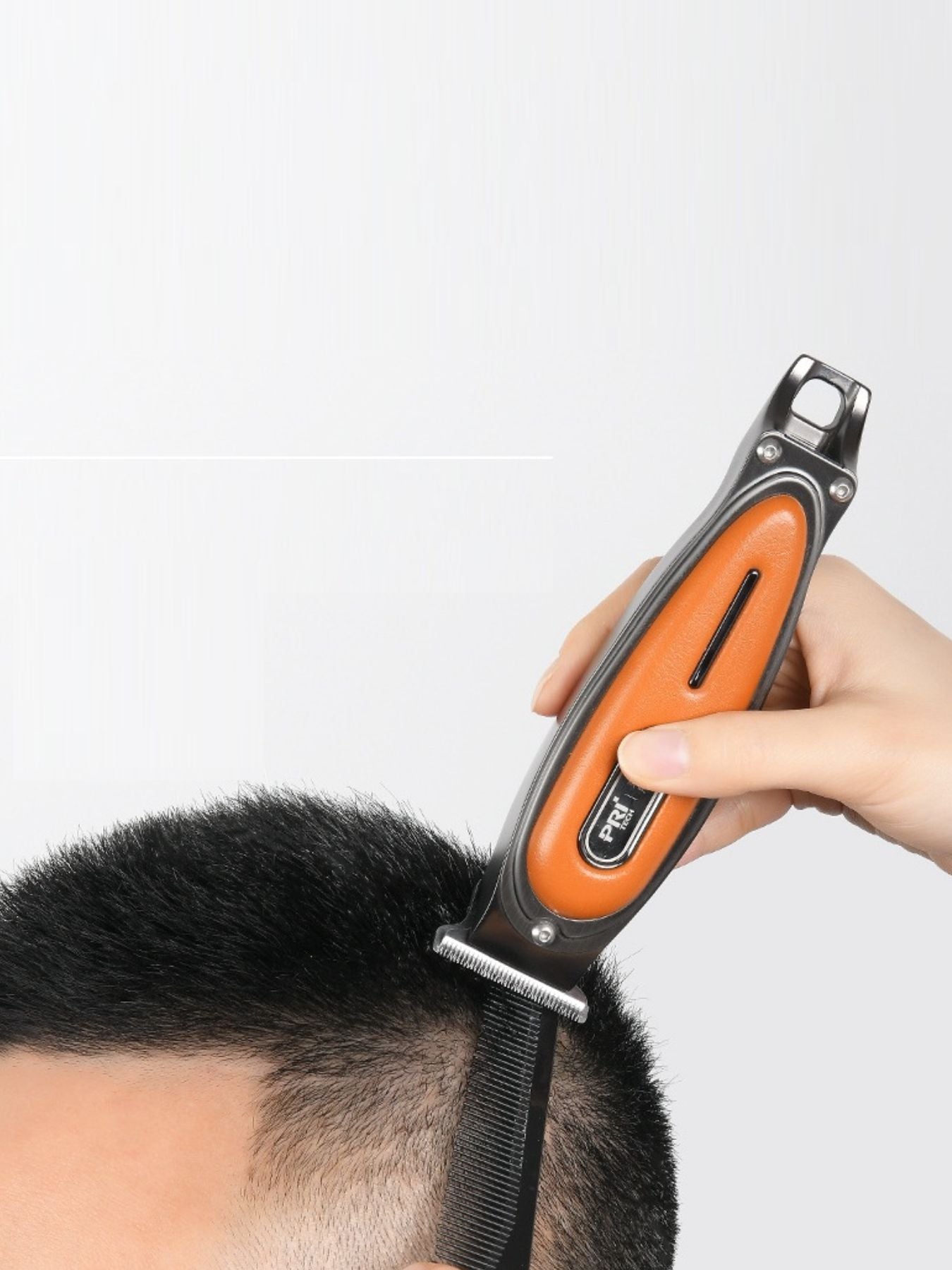 Cordless hair clipper with LED display by Trendsi, showing adjustable blades and ergonomic design for easy grooming.
