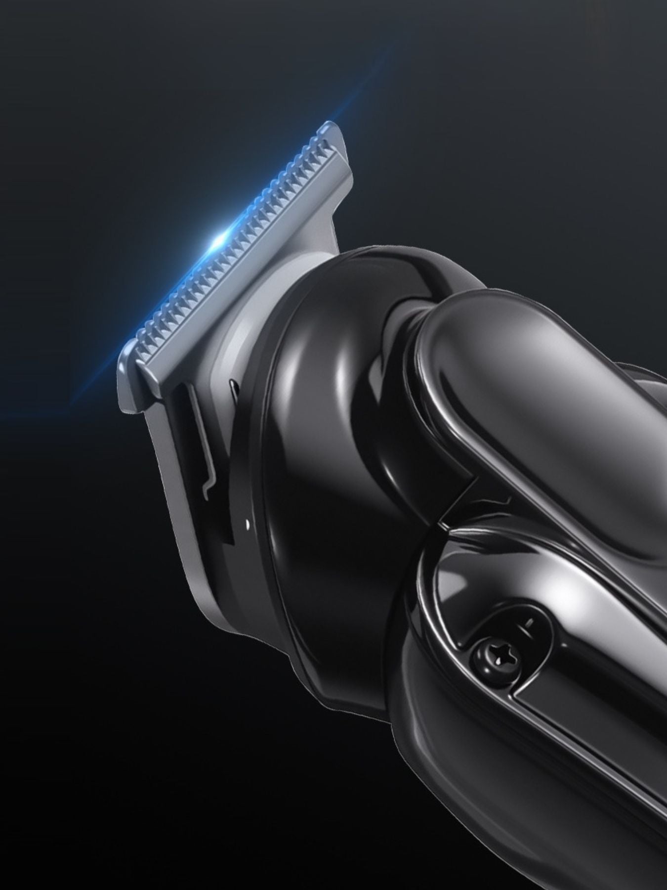 Teal cordless hair clipper with LED display and ergonomic design, ideal for precise haircutting at home or salon.
