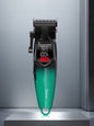 Turquoise cordless hair clipper with LED display from Trendsi, showing adjustable blades and ergonomic design.