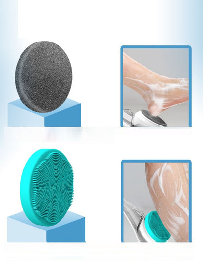Turquoise long handle exfoliating body brush from Trendsi with a textured brush head for gentle skin exfoliation