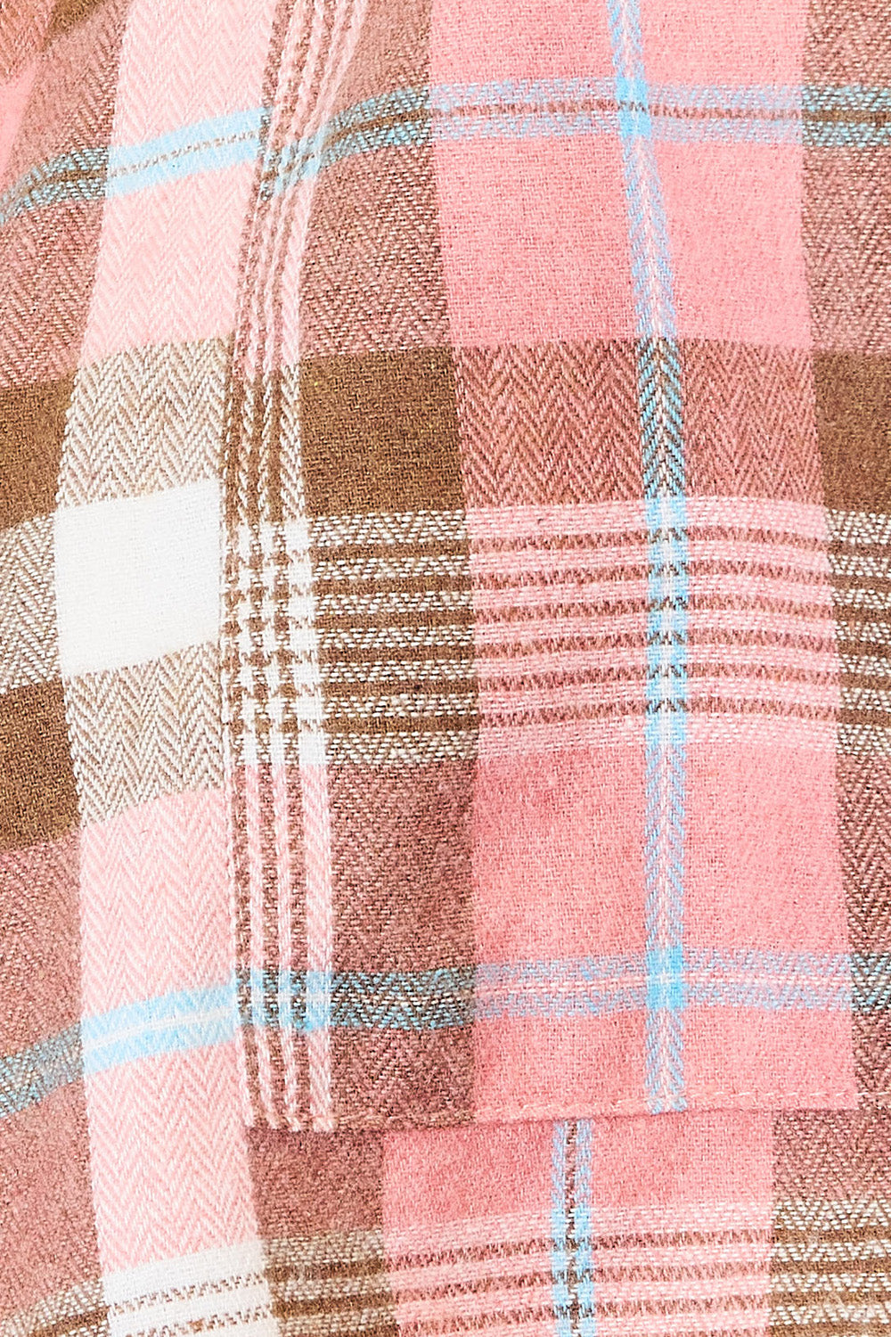 Watermelon pink plaid collared long sleeve button-up shirt by Trendsi featuring a classic design and front button closure.