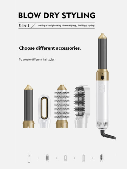 Trendsi white adjustable temperature curling iron with European plug, featuring a sleek design for versatile hairstyling.