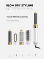 Trendsi white adjustable temperature curling iron with European plug, featuring a sleek design for versatile hairstyling.