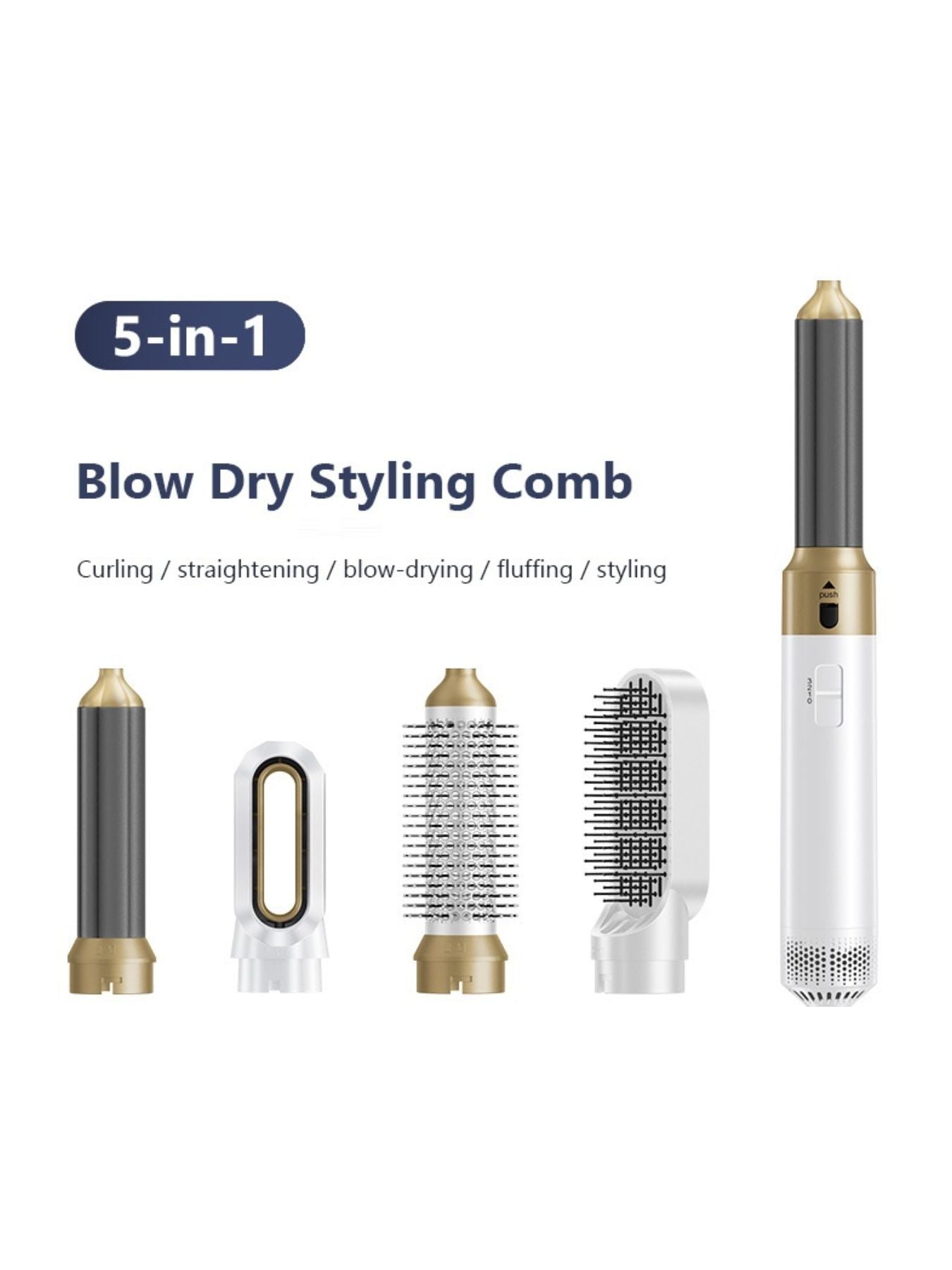 White Trendsi adjustable temperature curling iron with European plug, featuring a sleek design and ergonomic handle for styling ease.