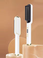 White Trendsi ceramic straightening comb with European plug, fast heating for smooth, straight hair styling.