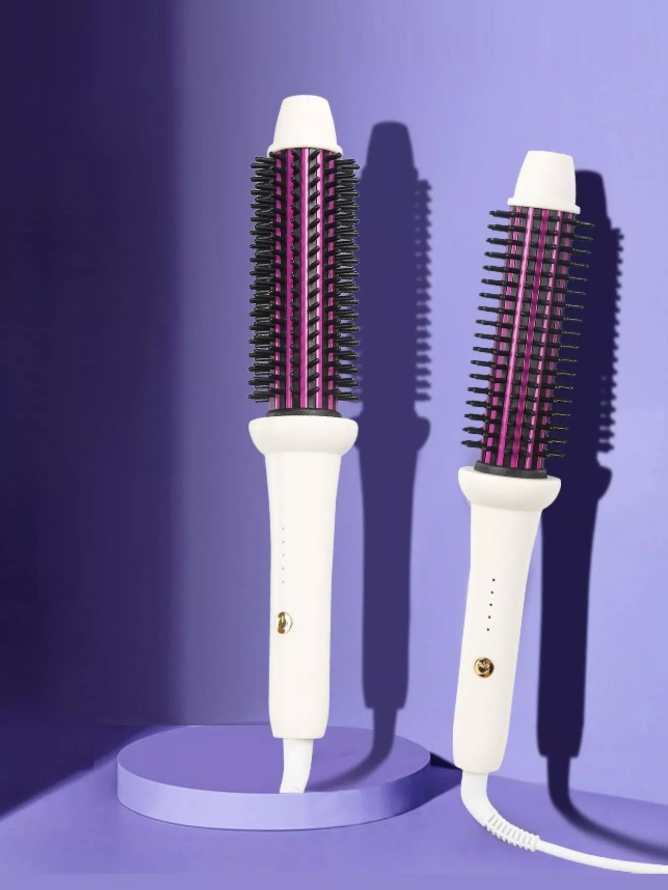 White Trendsi fast heating curling iron with European plug and ergonomic handle, ready to create stylish curls.