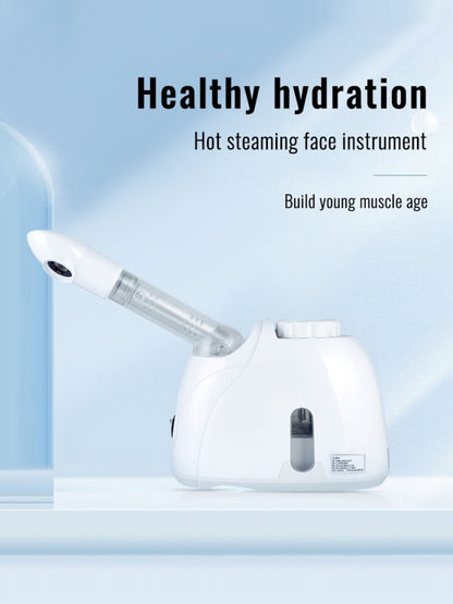 White hot steaming facial beauty device by Trendsi with European plug, designed for skin cleansing and rejuvenation.