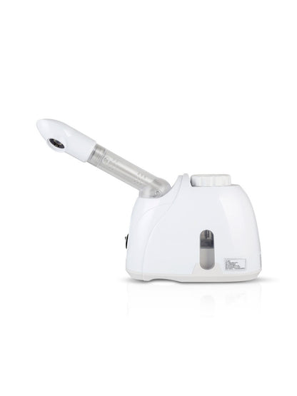White Trendsi hot steaming facial beauty device with European plug, designed for skincare and facial steaming treatments.