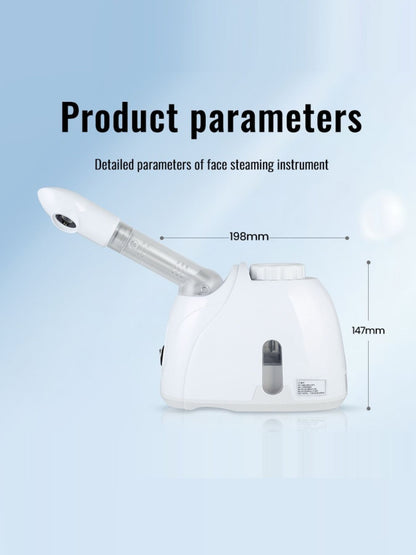 Trendsi hot steaming facial beauty device with European plug, demonstrating skincare treatment for clear, refreshed skin.