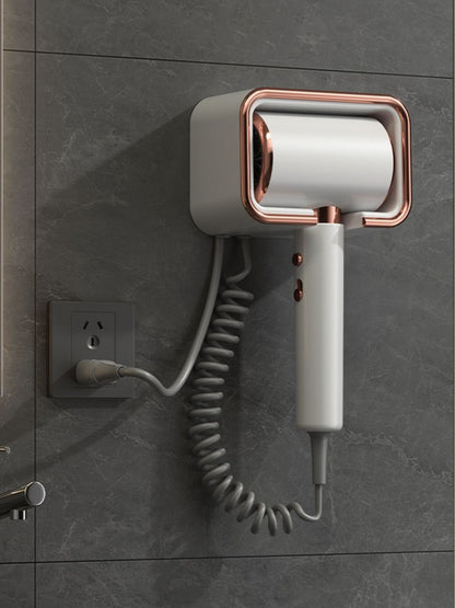 White Trendsi household hair dryer with multi-speed settings and European plug, suitable for versatile hair drying.