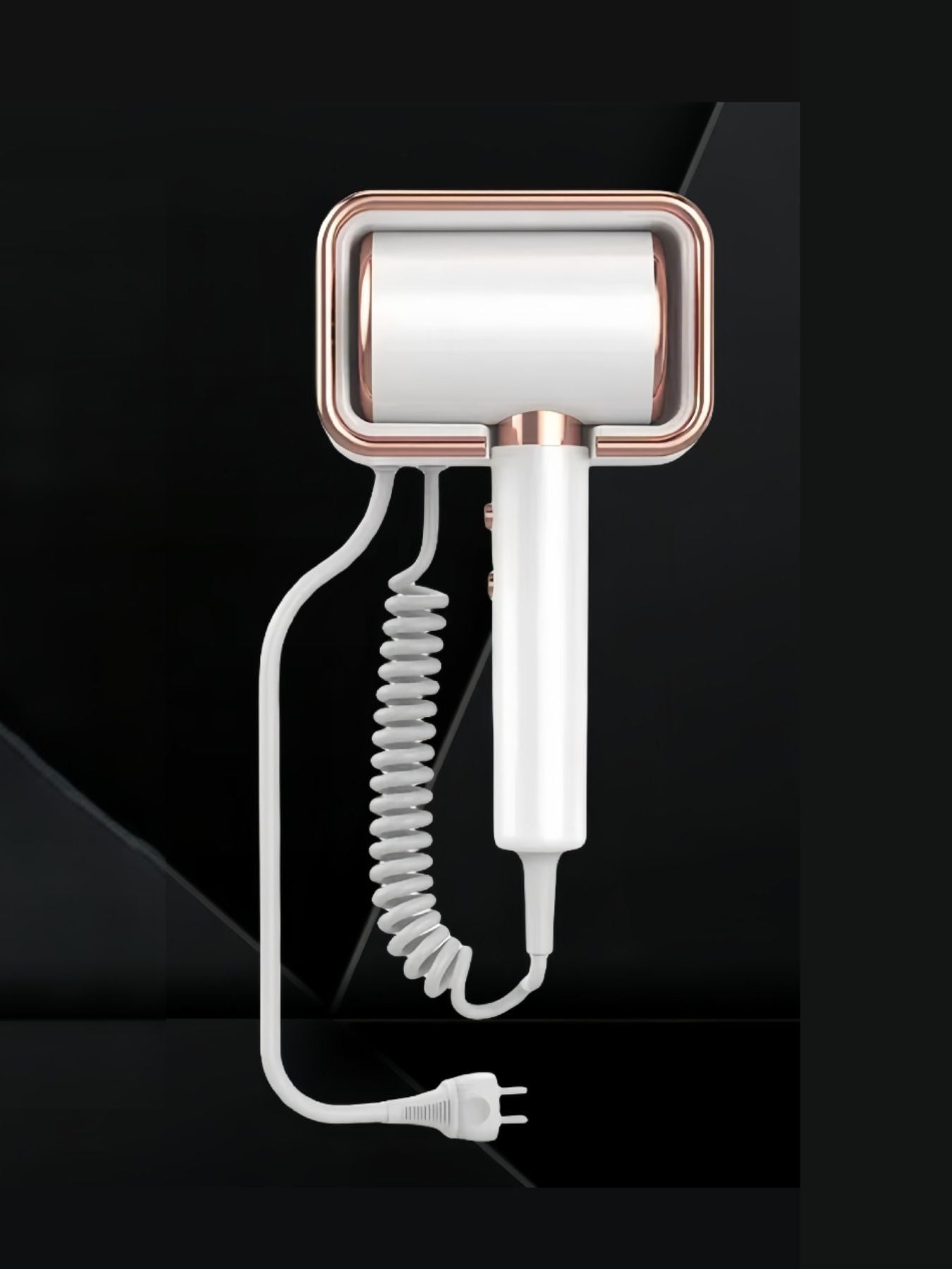 White Trendsi multi-speed household hair dryer with European plug, featuring multiple heat and airflow settings for versatile styling.