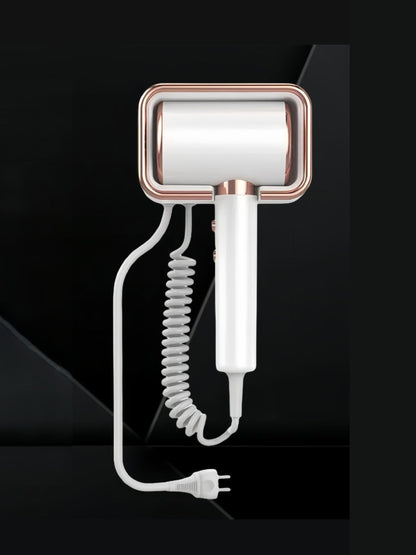 White Trendsi multi-speed household hair dryer with European plug, featuring multiple heat and airflow settings for versatile styling.