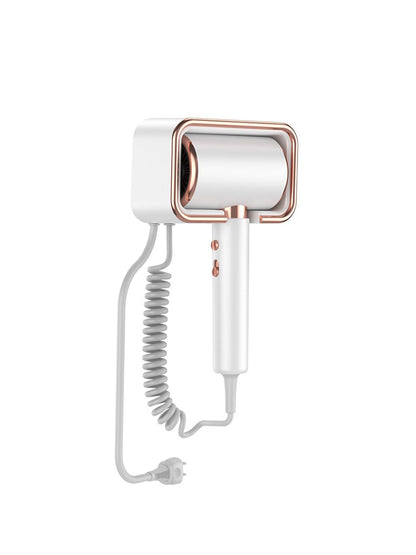 White Trendsi household hair dryer with European plug, multi-speed settings, compact design, suitable for quick and easy hair drying.