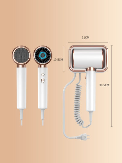 White Trendsi household hair dryer with multiple speed settings and European plug, suitable for quick and efficient hair drying.