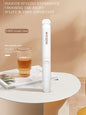 White portable mini hair straightener by Trendsi with European plug, compact and lightweight for on-the-go styling.