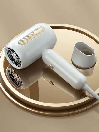 White portable negative ion high-speed hair dryer by Trendsi with European plug, compact and lightweight for quick styling.