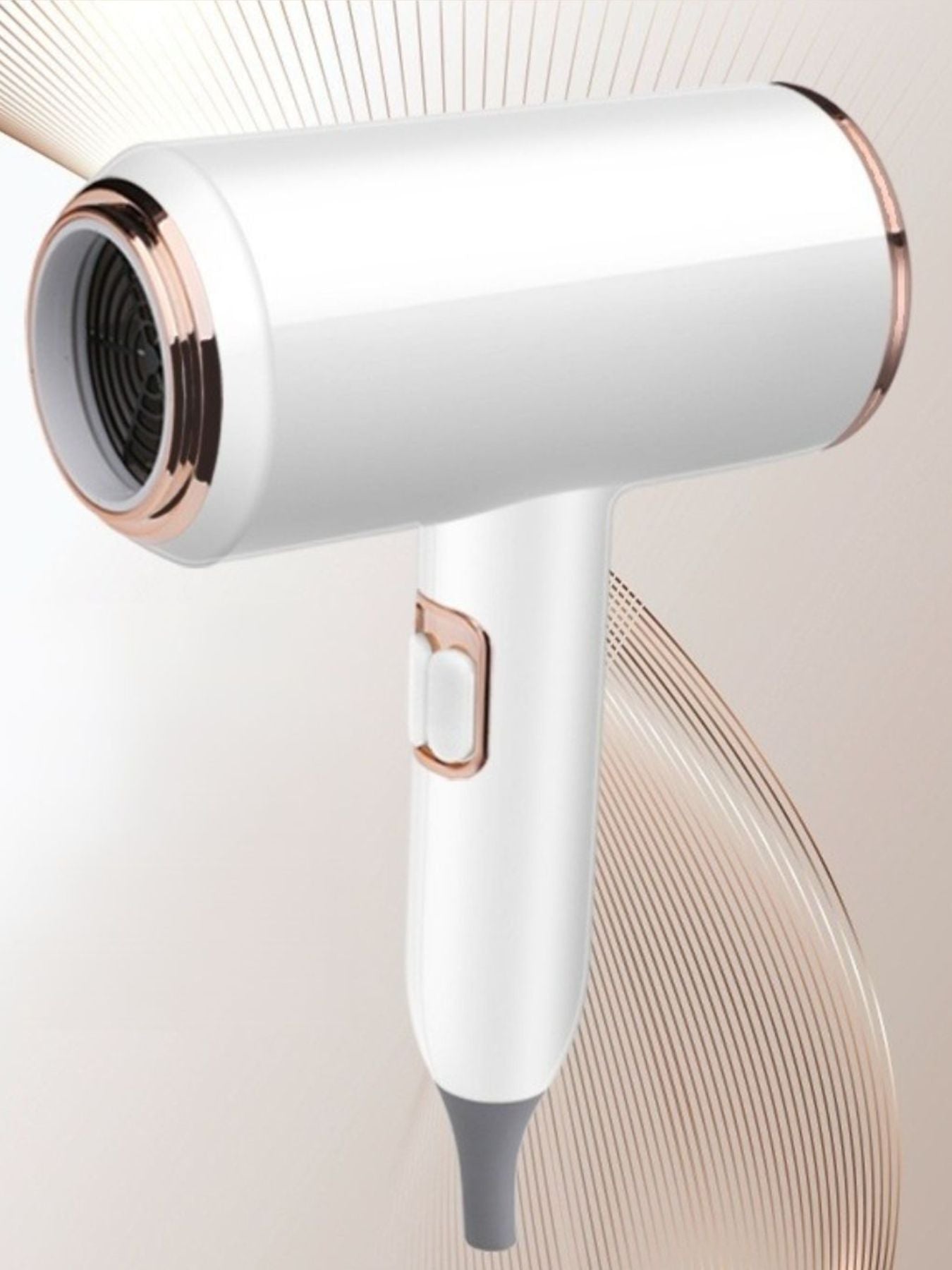 White Trendsi household hair dryer with European plug, quick-drying hair care tool for fast, efficient styling at home.