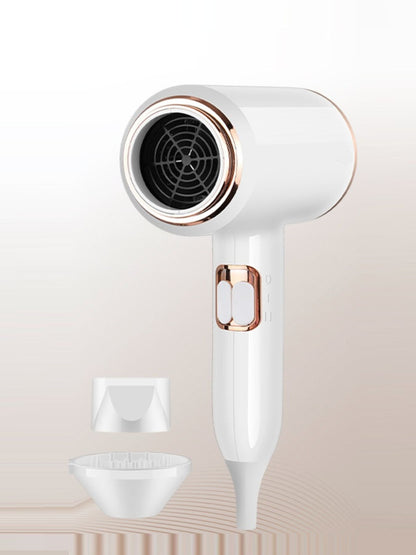 White Trendsi household hair dryer with European plug, quick-drying hair care tool for efficient styling and drying.