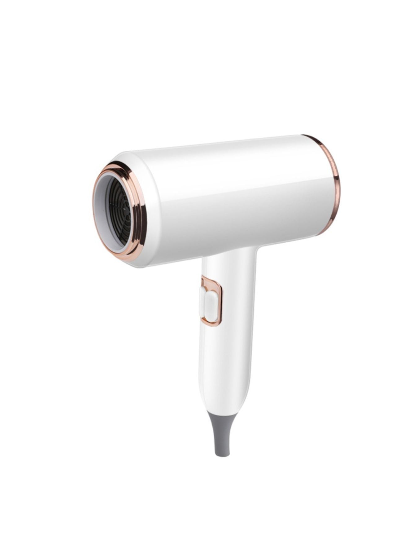 White Trendsi household hair dryer with European plug, quick-drying feature, ideal for hair care and styling at home.