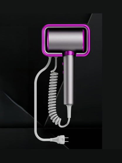 Wall-mounted household hair dryer by Trendsi with white European plug, compact design, and convenient wall-mount for easy storage.