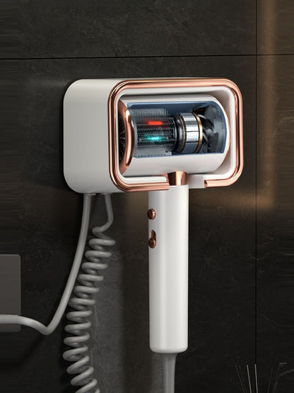 Wall-mounted household hair dryer by Trendsi with white finish and European plug, designed for convenient home use.