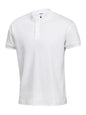 White men's textured short sleeve T-shirt by Trendsi, featuring a classic fit and subtle fabric pattern.