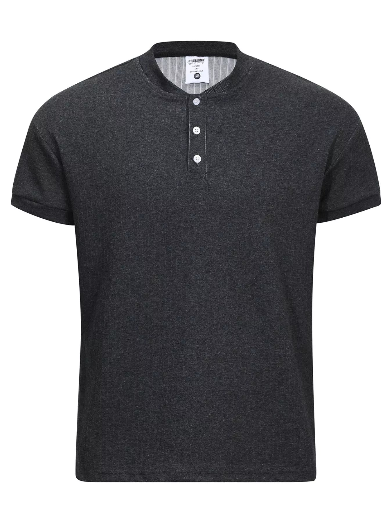 Men's white textured short sleeve T-shirt by Trendsi, showcasing a close-up of the fabric and fit on a mannequin.