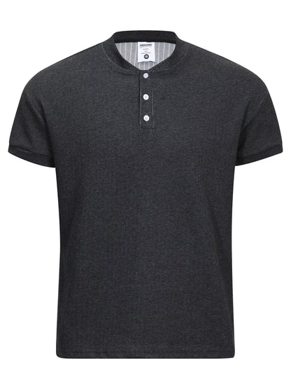 Men's white textured short sleeve T-shirt by Trendsi, showcasing a close-up of the fabric and fit on a mannequin.