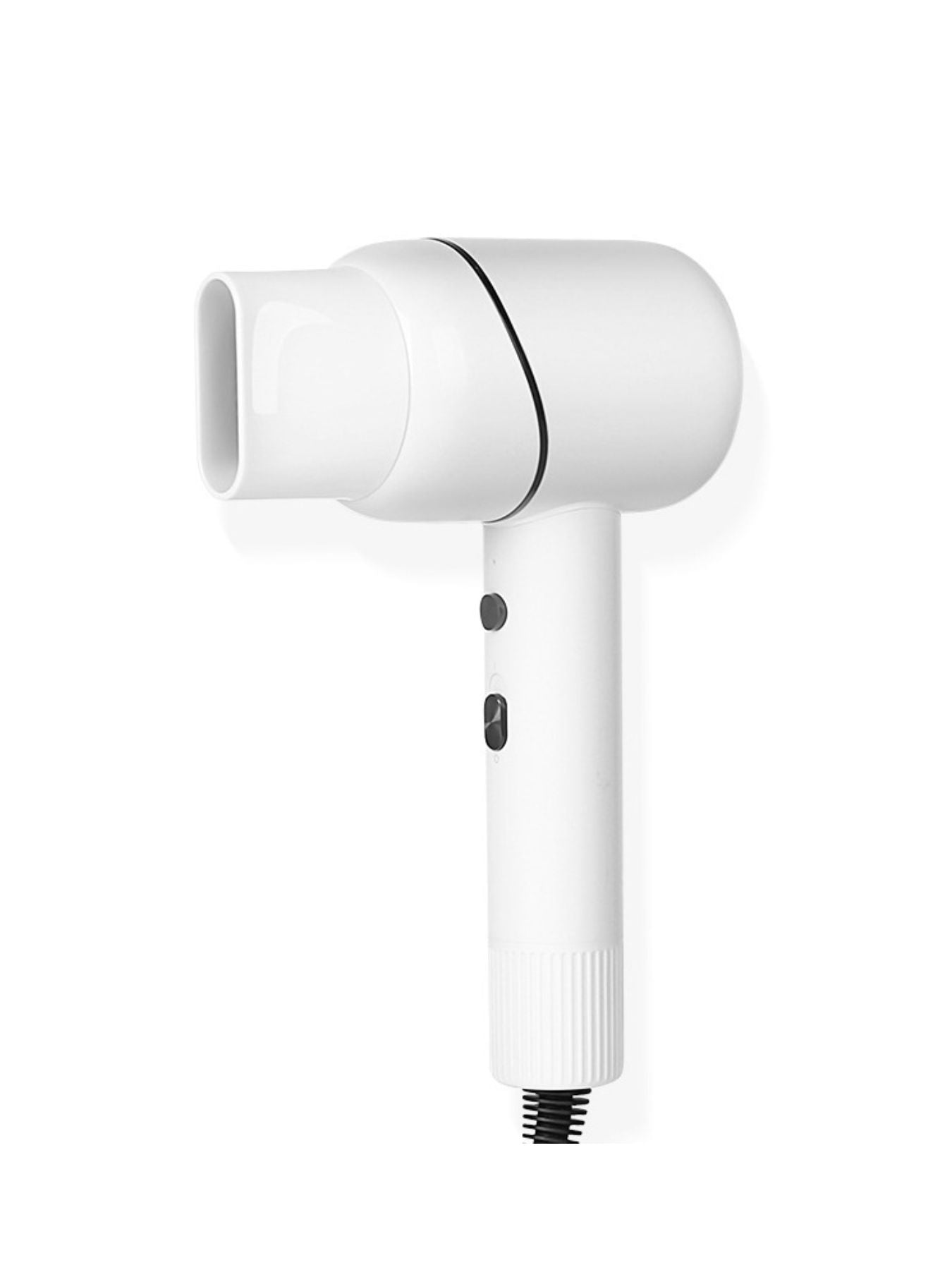 White household hair dryer with adjustable temperature settings and North American plug by Trendsi.
