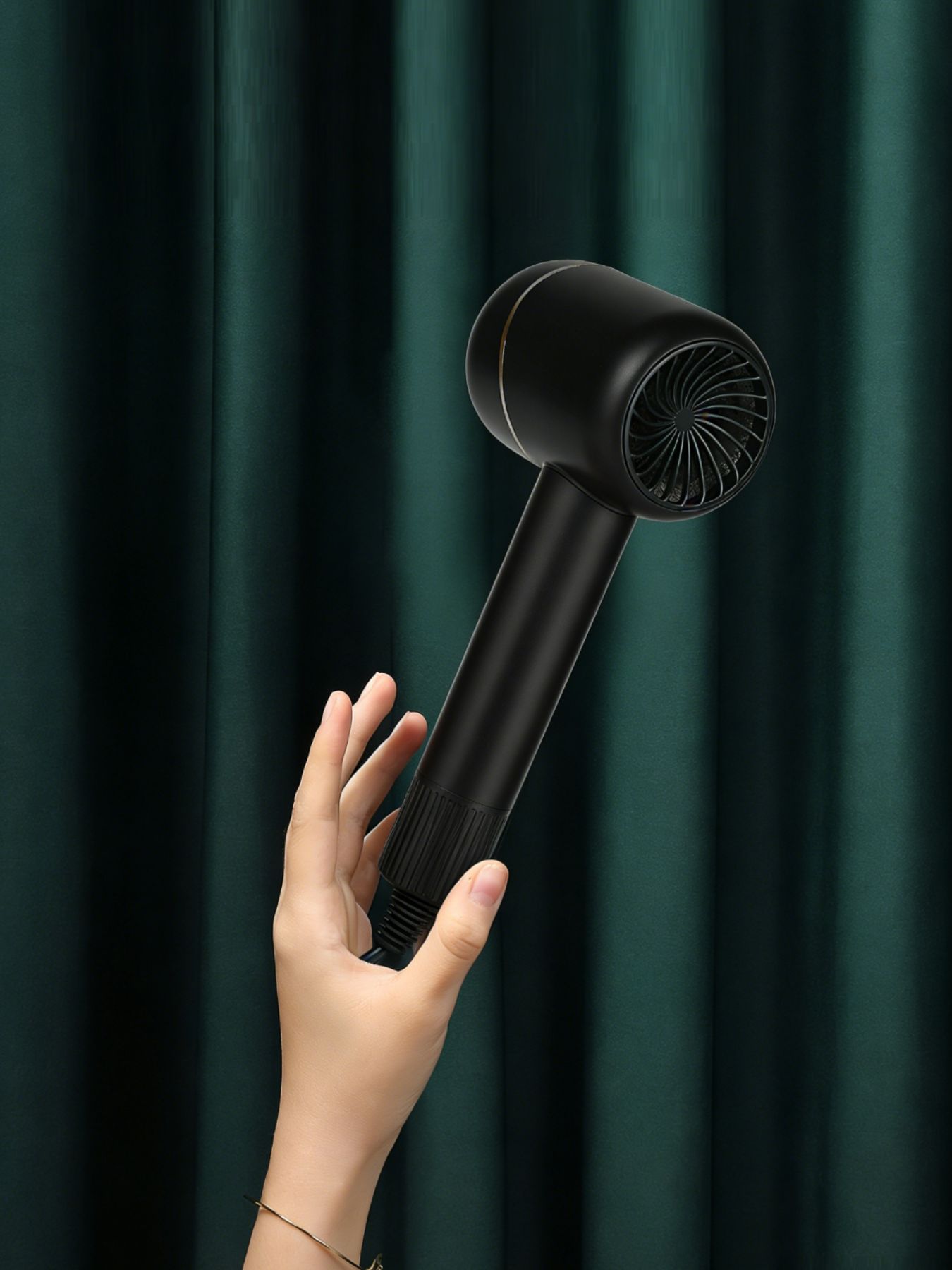 White Trendsi household hair dryer with adjustable temperature and North American plug, suitable for everyday styling.