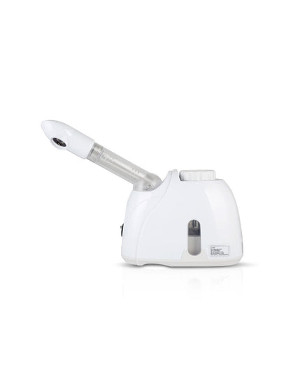 White Trendsi facial steamer deep cleansing beauty device with North American plug, showcasing its compact design for skincare.
