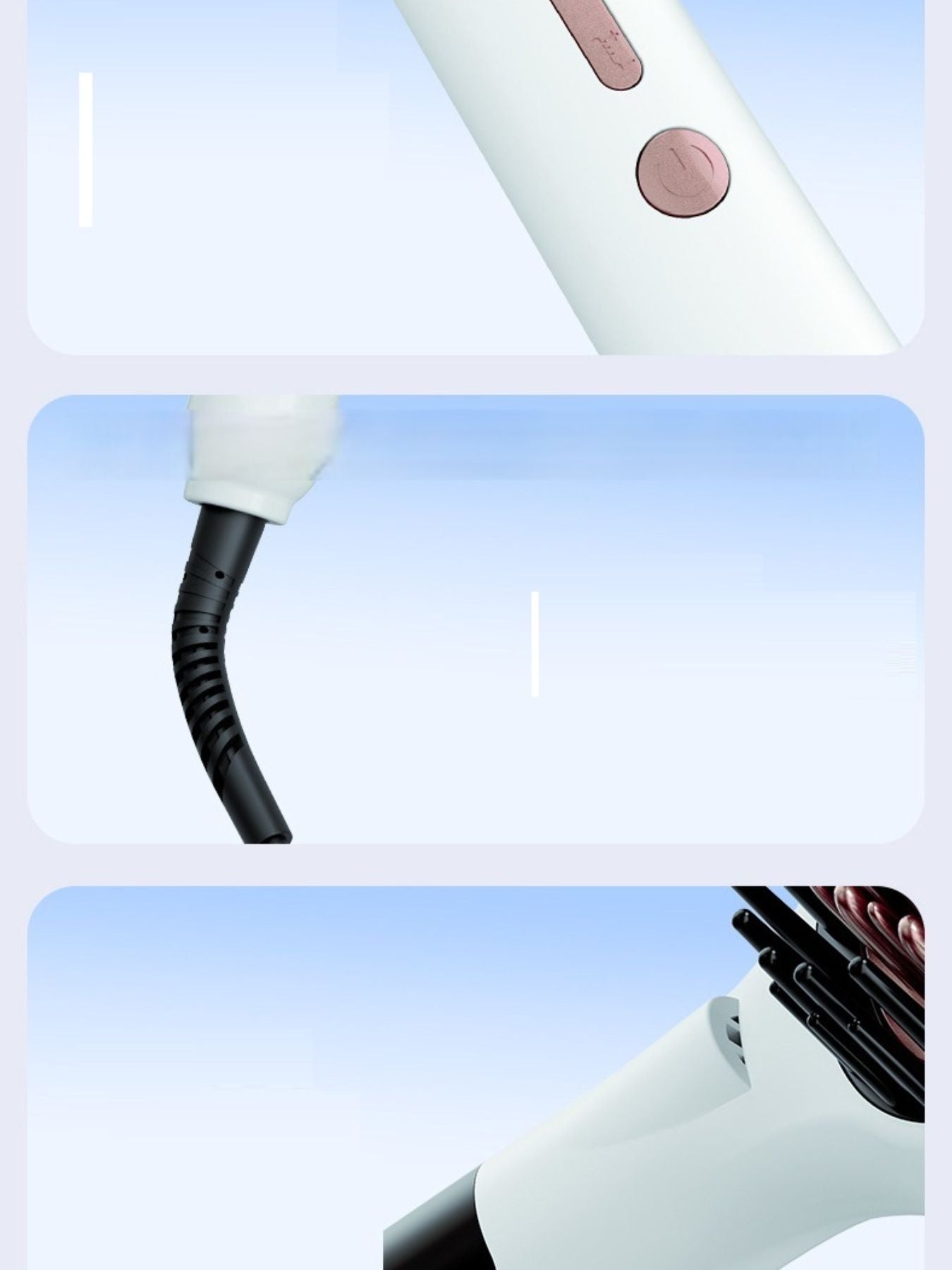 White Trendsi fast heating straightening comb with North American plug, designed for quick and easy hair styling.