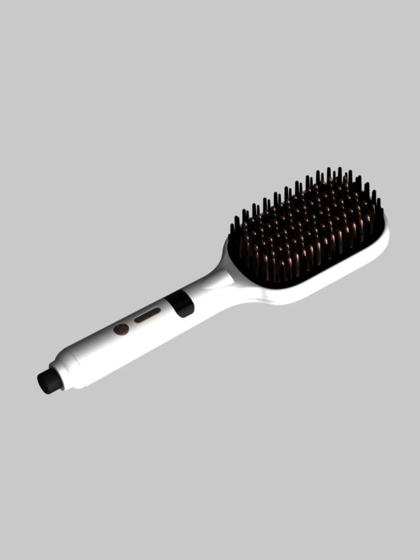 White Trendsi fast heating straightening comb with North American plug for smooth, sleek hair styling.