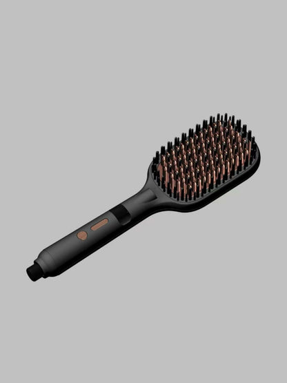 White Trendsi fast heating straightening comb with North American plug, designed for quick, smooth hair styling.